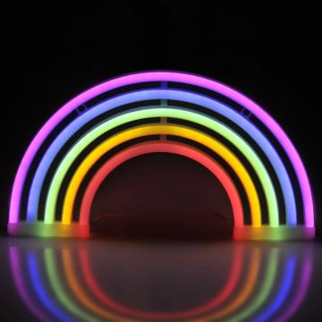 LED Neoninė sienų apdaila RAINBOW LED/3W/3xAA daugiaspalvis