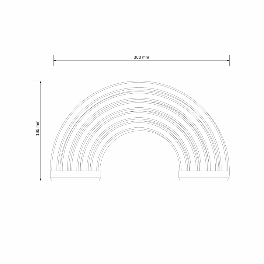 LED Neoninė sienų apdaila RAINBOW LED/3W/3xAA daugiaspalvis