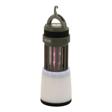 LED Nešiojama įkraunama lempa su vabzdžių gaudykle LED/2W/1800mAh/3xAAA IPX4 žalia