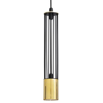 LED Pakabinamas sietynas BARS 4xGU10/4,8W/230V juodas/aukso