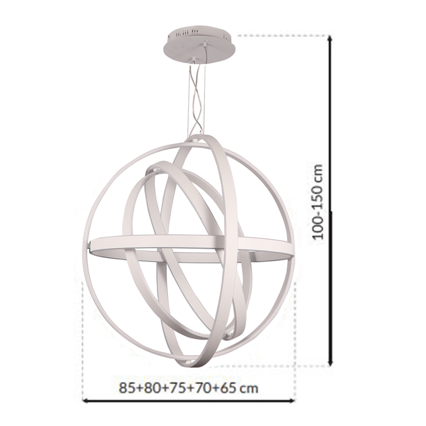 LED Pakabinamas sietynas COPERNICUS 1xLED/260W/230V baltas