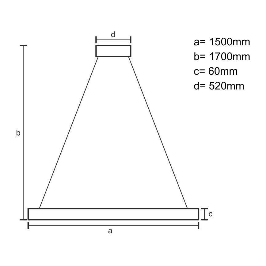 LED Pakabinamas sietynas LED/26W/230V 4000K 150 cm bukas/medžio masyvo