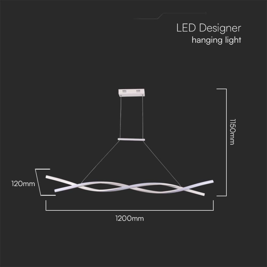 LED Pakabinamas sietynas LED/30W/230V 3000K balta