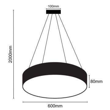 LED Pakabinamas sietynas LED/35W/230V 4000K diametras 60 cm