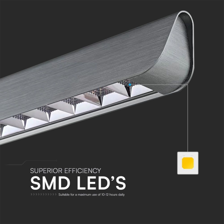 LED Pakabinamas sietynas LED/36W/230V 3000/4000/6400K antracitas