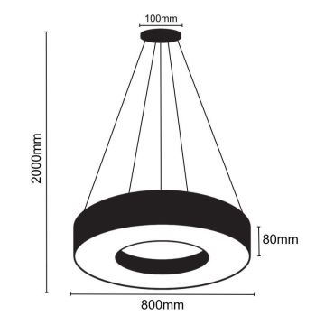 LED Pakabinamas sietynas LED/40W/230V 4000K diametras 80 cm