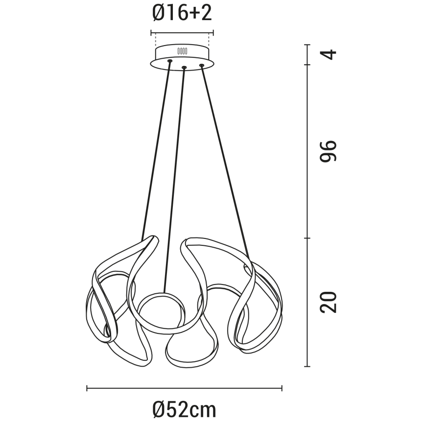 LED Pakabinamas sietynas LED/60W/230V 3000K balta