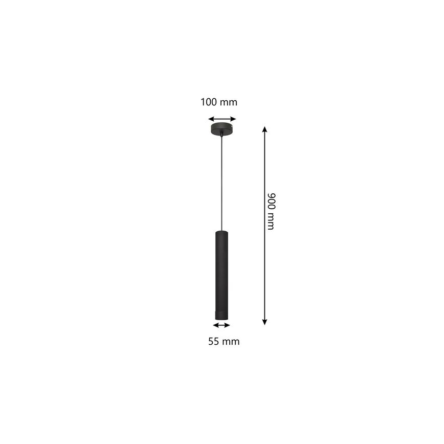 LED Pakabinamas sietynas TUBA 1xGU10/4,8W/230V juodas