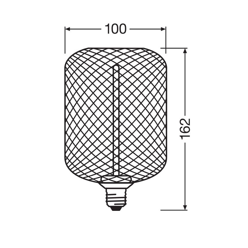 LED pritemdoma elektros lemputė DECOR FILAMENT E27/3,5W/230V 1800K juoda - Osram