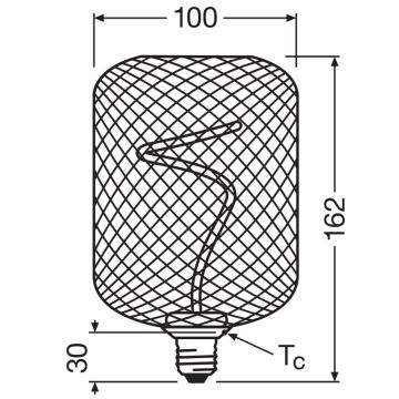 LED pritemdoma elektros lemputė DECOR FILAMENT E27/3,5W/230V 1800K juoda - Osram