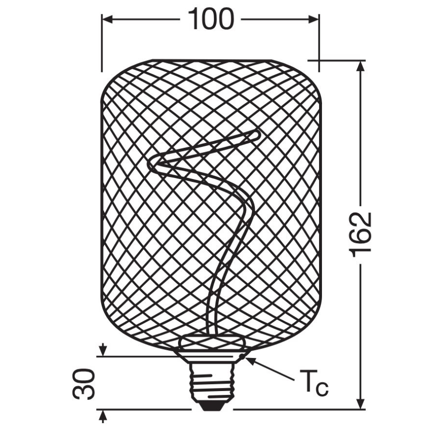 LED pritemdoma elektros lemputė DECOR FILAMENT E27/3,5W/230V 1800K juoda - Osram