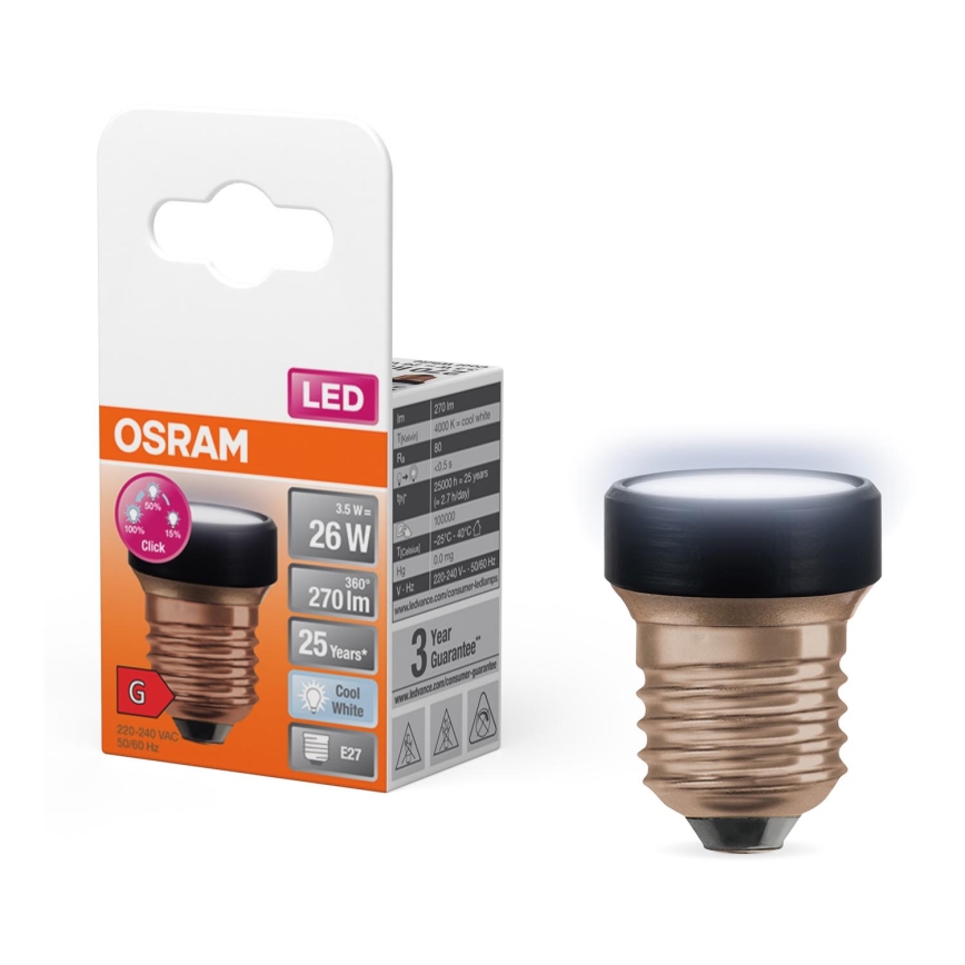 LED pritemdoma elektros lemputė E27/3,5W/230V 4000K - Osram