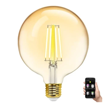 LED pritemdoma elektros lemputė FILAMENT G125 E27/6W/230V 2700-6500K Wi-Fi - Aigostar