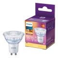 LED pritemdoma elektros lemputė Philips Warm Glow GU10/2,6W/230V 2200-2700K CRI 90