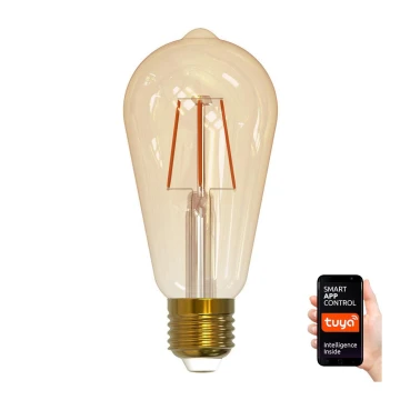 LED Pritemdoma elektros lemputė VINTAGE ST64 E27/5,5W/230V 1800-2700K Wi-fi Tuya