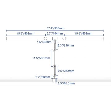 LED Pritemdomas jutiklinis monitoriaus šviestuvas LED/24W/230V 3000-6500K CRI 92 juodas