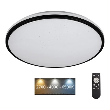 LED Pritemdomas lubinis šviestuvas ARVOS LED/37W/230V juoda + nuotolinio valdymo pultas
