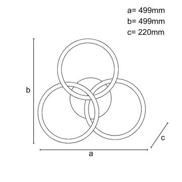 LED Pritemdomas lubinis šviestuvas LED/70W/230V 3000-6500K balta + nuotolinio valdymo pultas