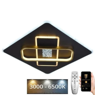 LED Pritemdomas lubinis šviestuvas LED/90W/230V 3000-6500K juoda + nuotolinio valdymo pultas