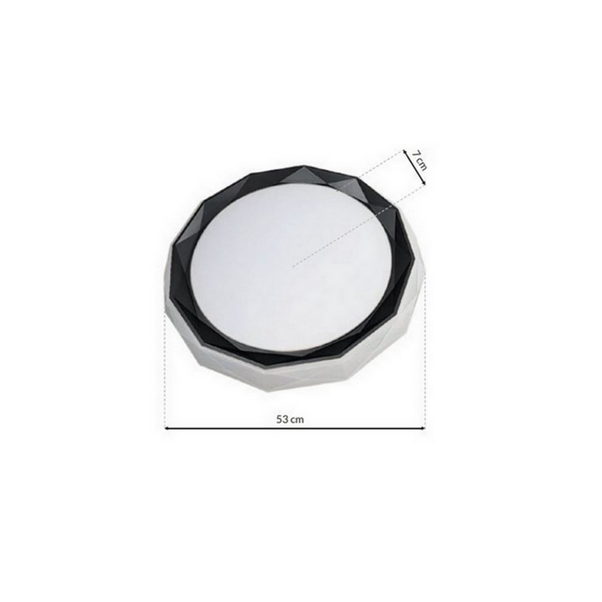 LED Pritemdomas lubinis šviestuvas OSCAR LED/45W/230V 3000-6000K juoda + nuotolinio valdymo pultas