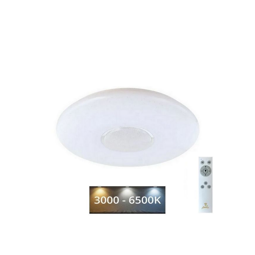 LED Pritemdomas lubinis šviestuvas STAR LED/36W/230V 3000-6500K + nuotolinio valdymo pultas