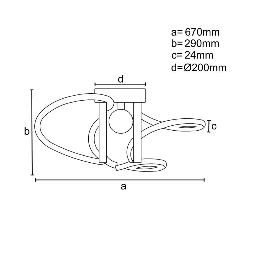 LED Pritemdomas tvirtinamas sietynas LED/70W/230V 3000-6500K + nuotolinio valdymo pultas