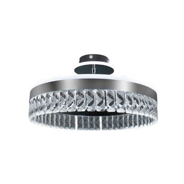 LED šviesos reguliavimas krištolas Tvirtinamas sietynas LED/75W/230V 3000-6500K chromas + nuotolinio valdymo pultas