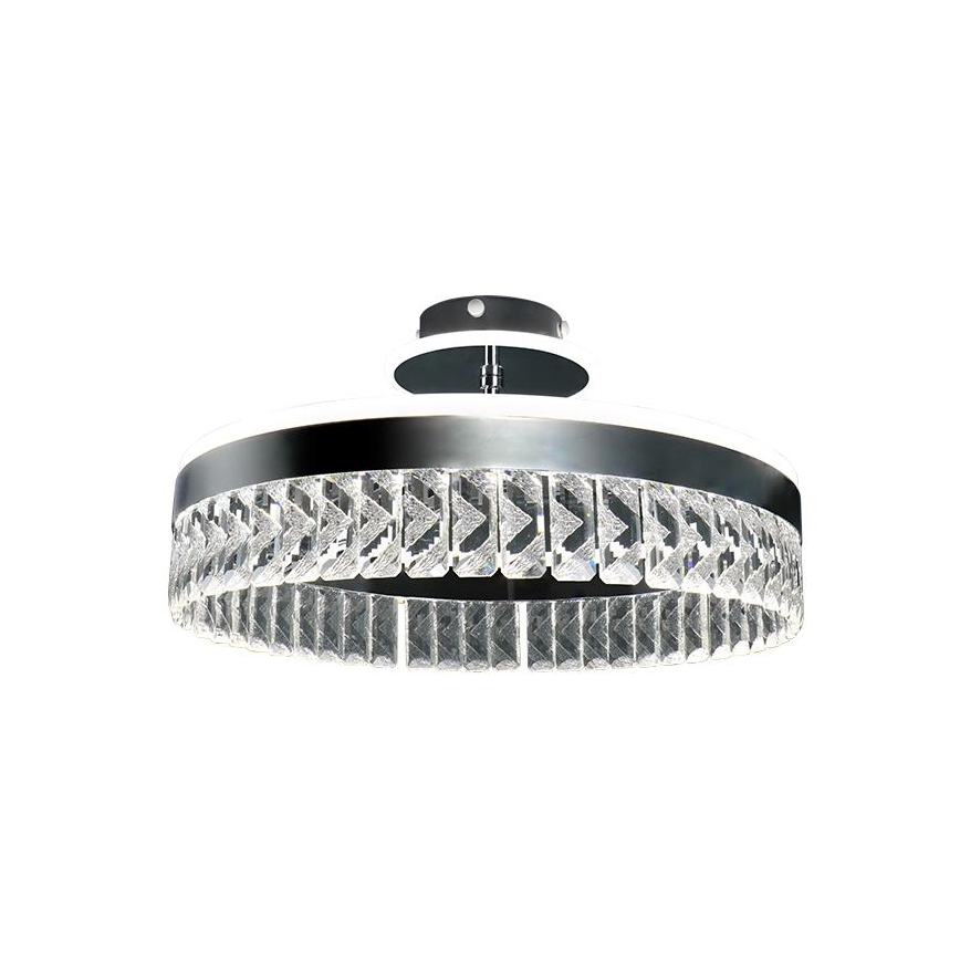 LED šviesos reguliavimas krištolas Tvirtinamas sietynas LED/75W/230V 3000-6500K chromas + nuotolinio valdymo pultas