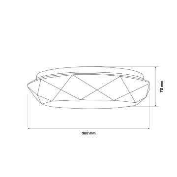 LED pritemdomas vonios šviestuvas GALAXY LED/48W/230V diametras 38 cm 3000-6000K IP44 + nuotolinio valdymo pultas