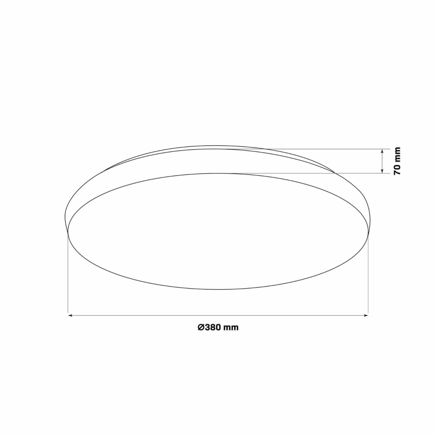 LED pritemdomas vonios šviestuvas PIRIUS LED/48W/230V diametras 38 cm 3000-6000K IP44 + nuotolinio valdymo pultas