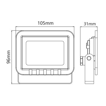 LED prožektorius LED/10W/230V 6500K IP65