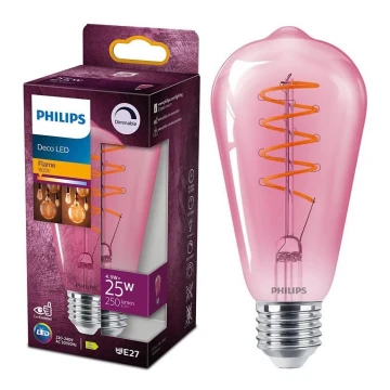 LED Reguliuojama lemputė DECO Philips ST64 E27/4,5W/230V 1800K