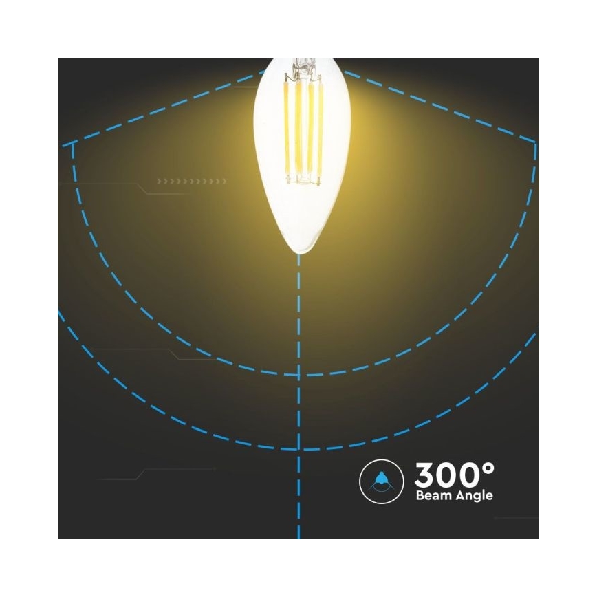 LED Reguliuojama lemputė FILAMENT E14/4W/230V 3000K