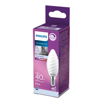 LED Reguliuojama lemputė Philips E14/4,5W/230V 4000K