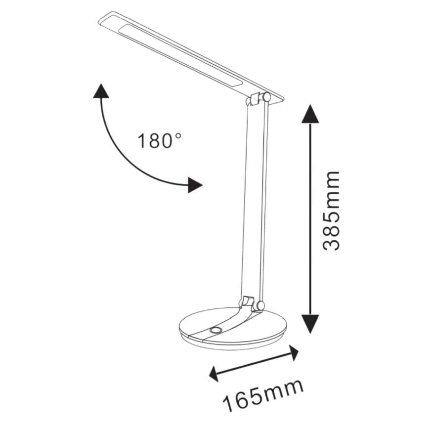 LED Reguliuojama stalinė lempa SERRA LED/8W/230V juoda