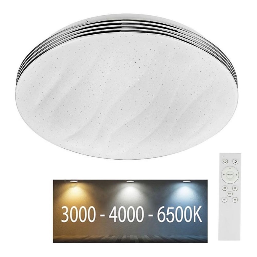 LED Reguliuojamas lubinis šviestuvas LED/60W/230V 3000K/4000K/6500K + valdymo pultas