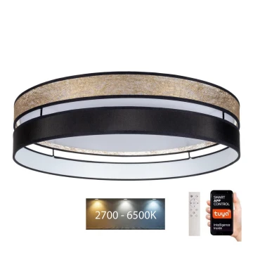 LED Reguliuojamas lubinis šviestuvas LIMA LED/36W/230V 2700-6500K Wi-Fi Tuya + valdymo pultas aukso/juodas