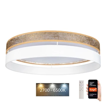 LED Reguliuojamas lubinis šviestuvas LIMA LED/36W/230V 2700-6500K Wi-Fi Tuya + valdymo pultas baltas/aukso