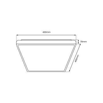 LED Reguliuojamas lubinis šviestuvas QUADRO LED/38W/230V 3000-6000K baltas + valdymo pultas