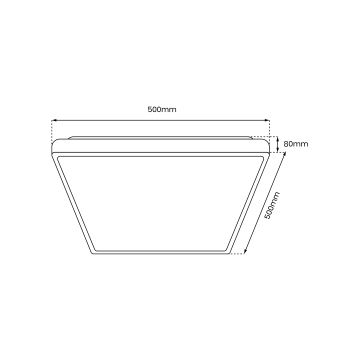 LED Reguliuojamas lubinis šviestuvas QUADRO LED/66W/230V 3000-6000K baltas/aukso + valdymo pultas