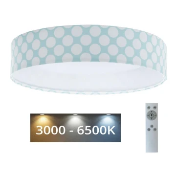 LED Reguliuojamas lubinis šviestuvas SMART GALAXY KIDS LED/24W/230V 3000-6500K taškai žalia/balta + nuotolinio valdymo pultas