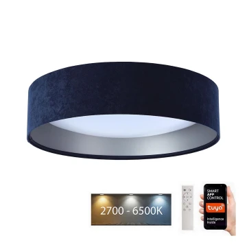 LED Reguliuojamas lubinis šviestuvas SMART GALAXY LED/24W/230V d. 45 cm 2700-6500K Wi-Fi Tuya mėlynas/sidabras + valdymo pultas