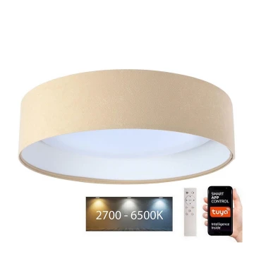 LED Reguliuojamas lubinis šviestuvas SMART GALAXY LED/36W/230V Wi-Fi Tuya smėlio spalvos/baltas + valdymo pultas