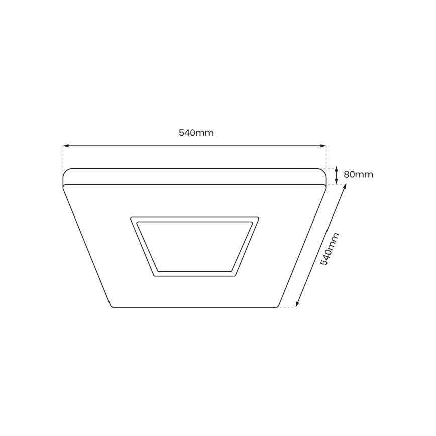 LED Reguliuojamas lubinis šviestuvas SPARKY LED/65W/230V 3000-6000K + valdymo pultas