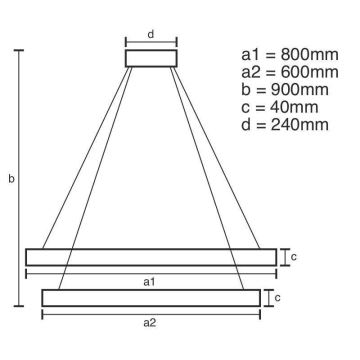 LED Reguliuojamas pakabinamas sietynas LED/100W/230V 3000-6500K + nuotolinio valdymo pultas