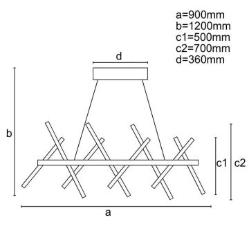 LED Reguliuojamas pakabinamas sietynas LED/100W/230V 3000-6500K + nuotolinio valdymo pultas