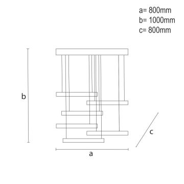 LED Reguliuojamas pakabinamas sietynas LED/100W/230V 3000-6500K + nuotolinio valdymo pultas