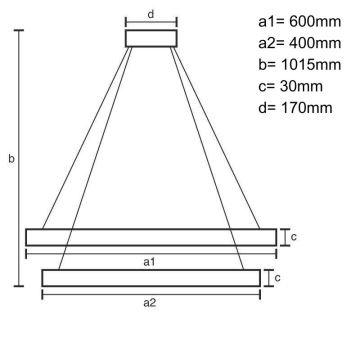 LED Reguliuojamas pakabinamas sietynas LED/100W/230V 3000-6500K + nuotolinio valdymo pultas