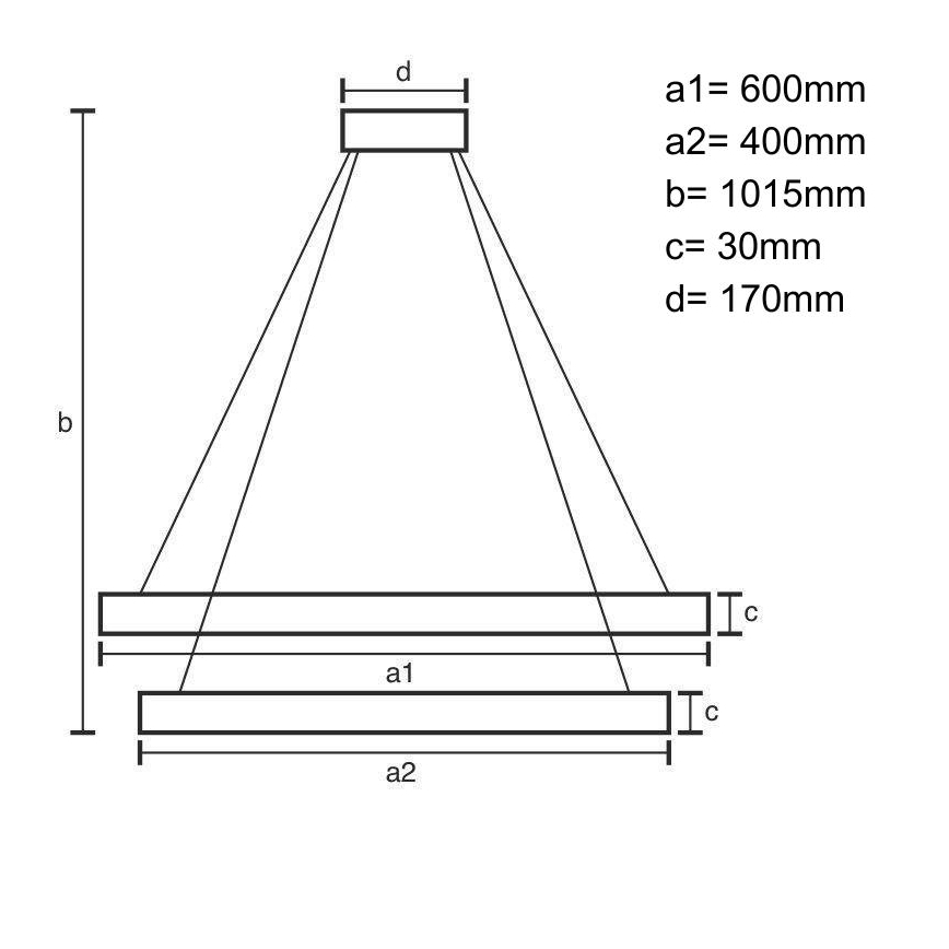 LED Reguliuojamas pakabinamas sietynas LED/100W/230V 3000-6500K + nuotolinio valdymo pultas