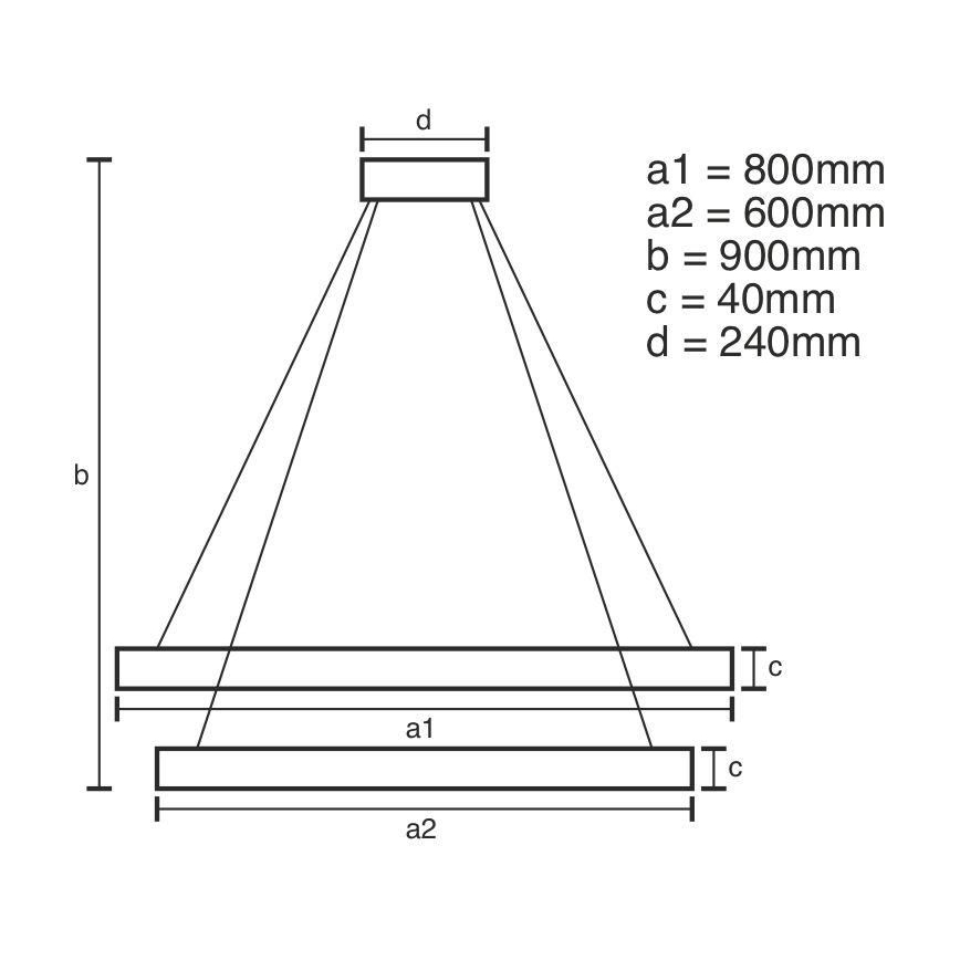 LED Reguliuojamas pakabinamas sietynas LED/100W/230V 3000-6500K + valdymo pultas